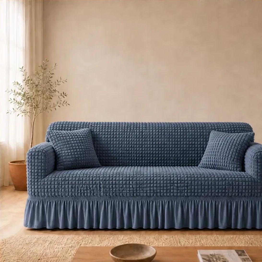 Willowdaleโข โ Bubble-Stretch Ruffled Skirt Sofa Cover + 50% OFF