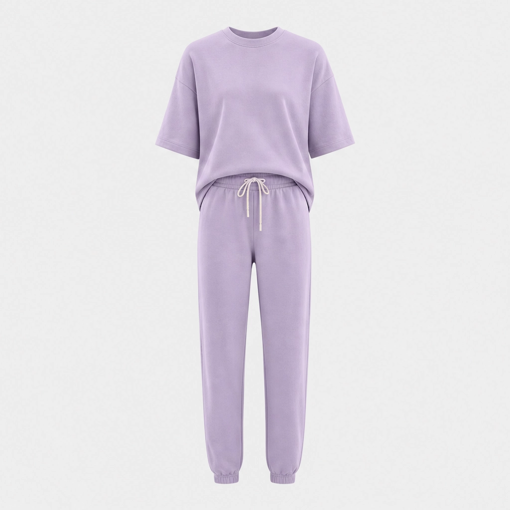 Lullaireโข โ Buttery-Soft Drop-Shoulder Top & Drawstring Jogger Lounge Set + 50% OFF