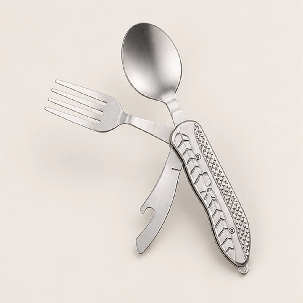 Emberwick โ Folding 4-in-1 Stainless Steel Camp Cutlery Set + 50% OFF