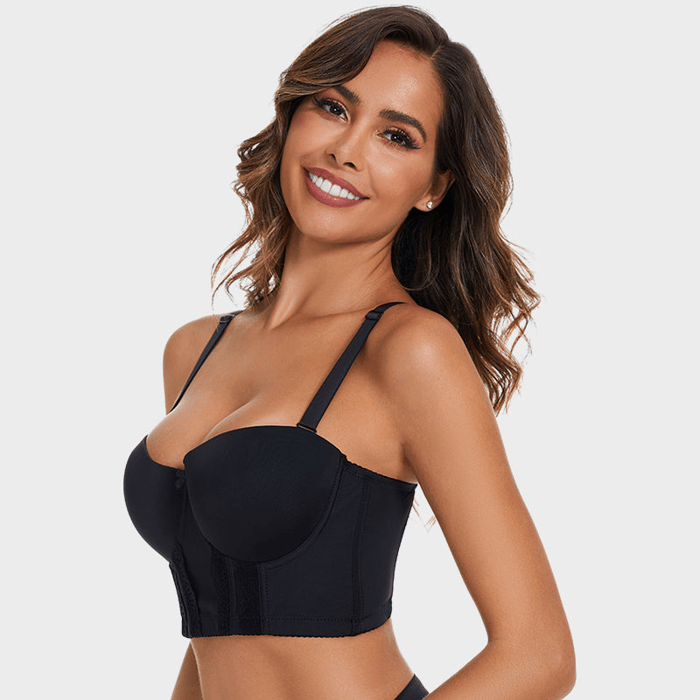 AuraSculpt Deep-V Strapless Bra - Your Seamless Confidence - 60% OFF