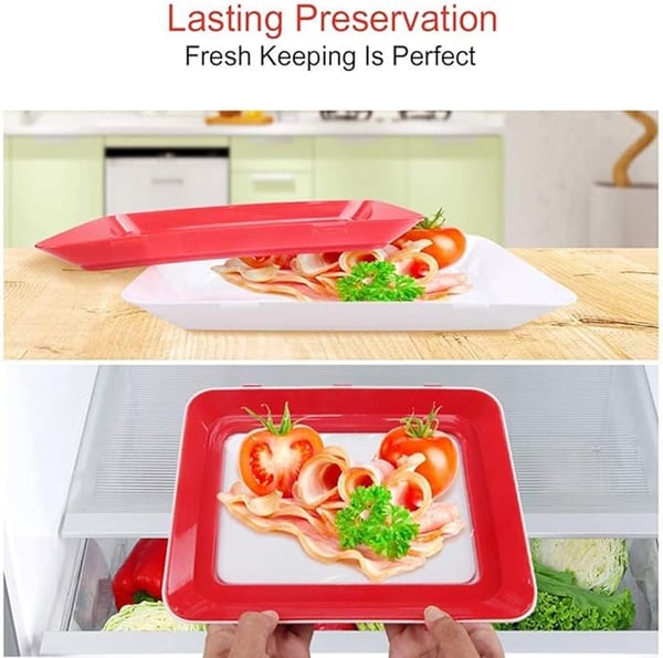 FreshSeal Eco - Reusable Food Preserving Tray - 1+1 FREE