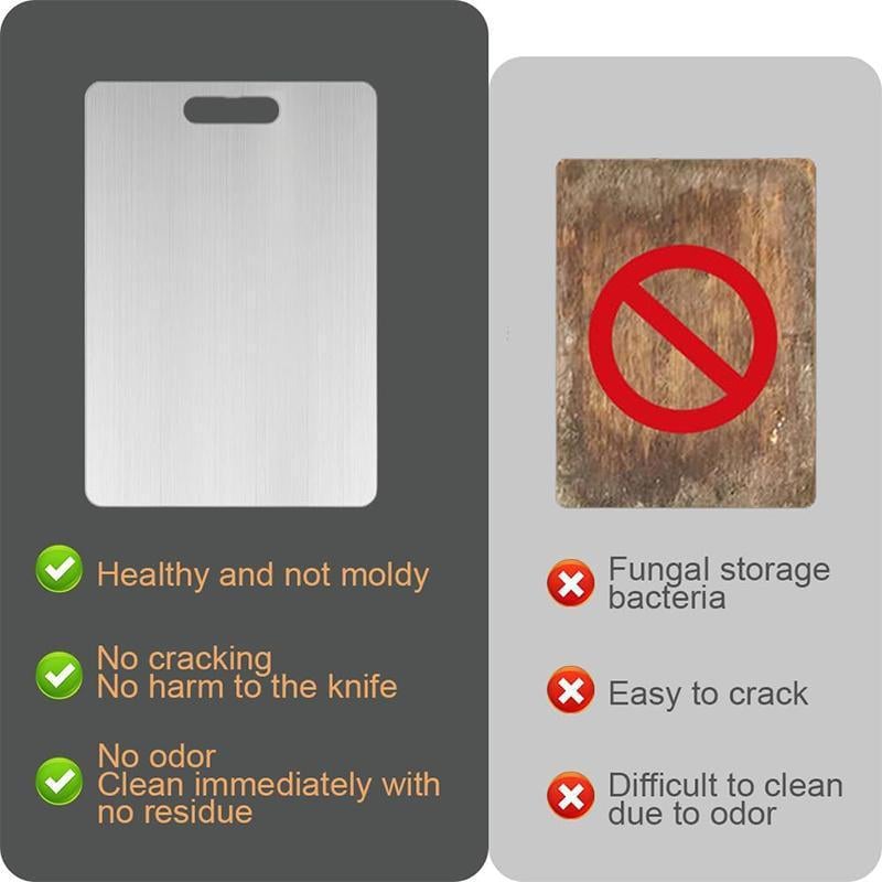 SteelEdge Pro Stainless Steel Double-Sided Chopping Board - Durable Kitchen Essential - 70% OFF