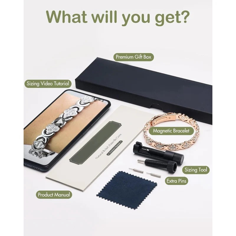 AuraHeal Magnetic Bracelet - Natural Relief, Timeless Elegance + 50% OFF