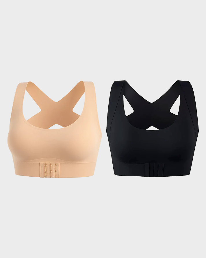 Posรฉlleโข โ Cross-Back Posture Support Wireless Bra with Front Closure + 50% OFF