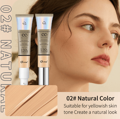 AuraShield Foundation - Your 3-in-1 Flawless Glow - 1 + FREE MAKEUP BRUSH