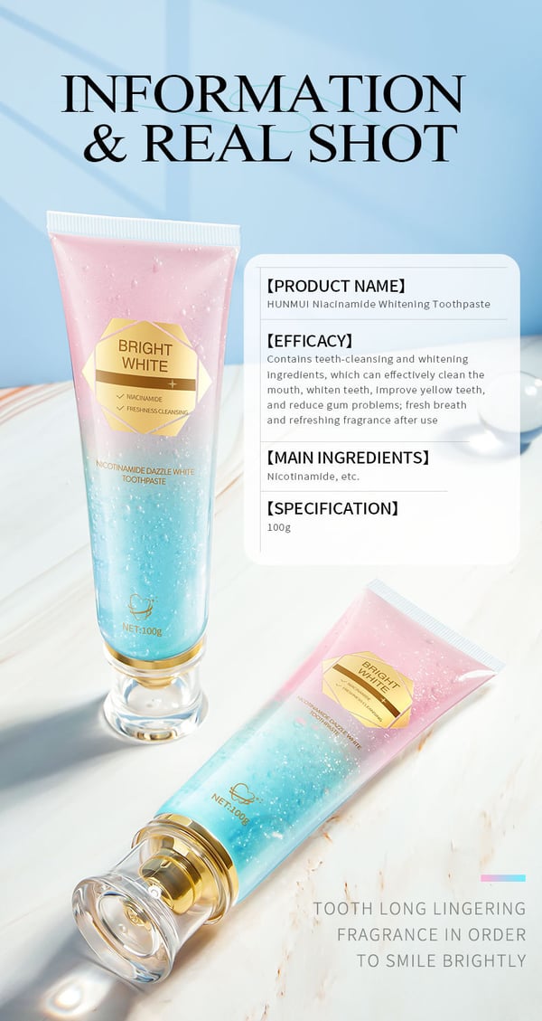 Niacinamide Whitening Toothpaste – Unleash Your Radiant White Smile - 50% OFF