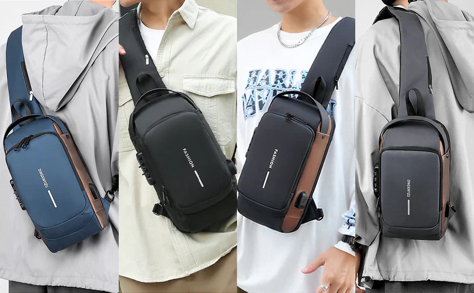 Cipherโข โ Anti-Theft Lock & USB Charging Crossbody Sling Bag + 50% OFF