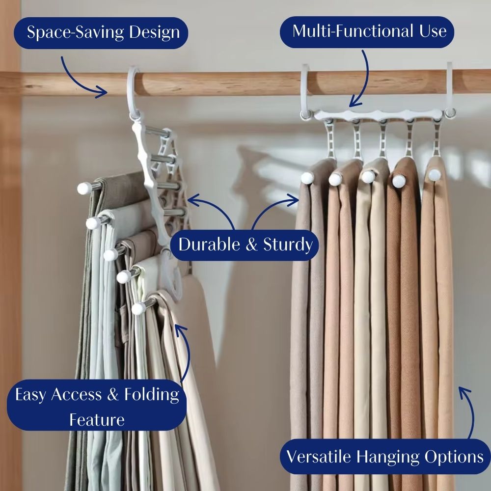 The ClosetSpace™ Pants Rack - Double Your Closet Space, Instantly - 1+1 FREE