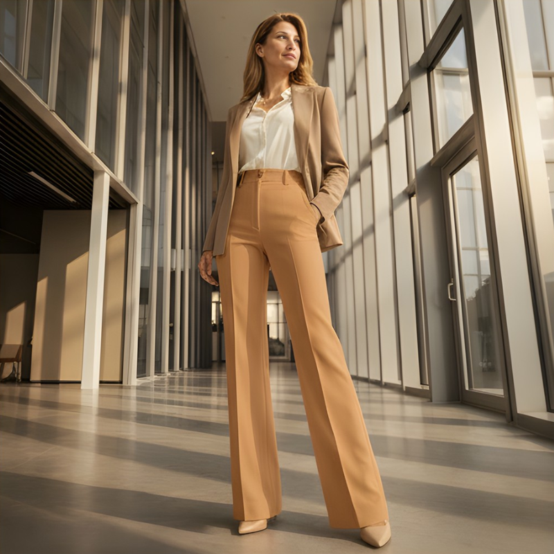 Corsaireโข โ High-Waist Stretch Wide-Leg Career Trousers + 50% OFF
