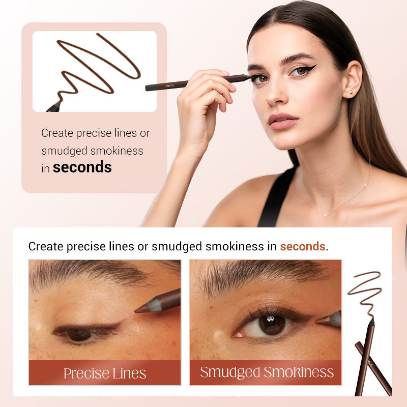 Beachproof Ultra-Pigmented Gel Eyeliner - 24-Hour Waterproof Definition Smudge-Free Formula - 1+1 FREE