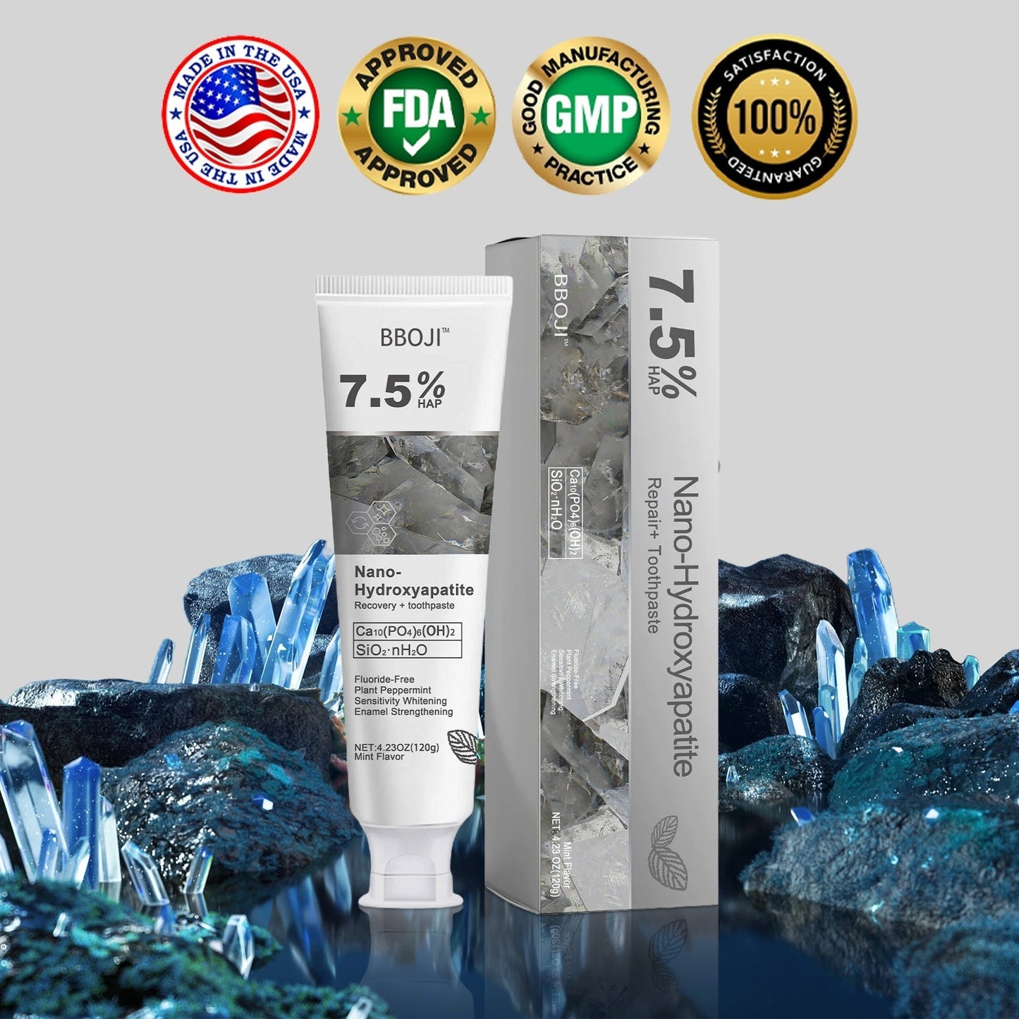 BBOJI™ Hydroxyapatite Toothpaste - Rebuild Enamel, End Sensitivity + 50% OFF