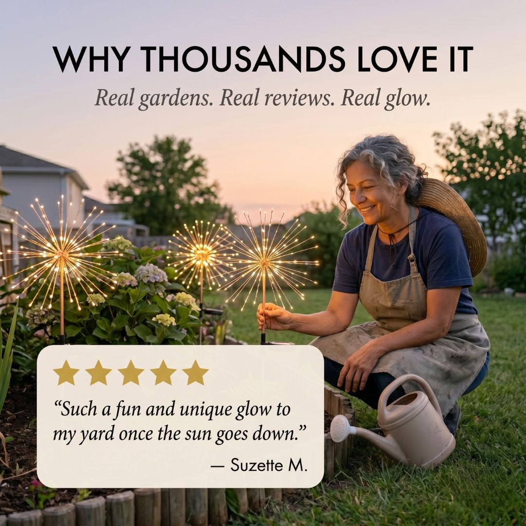 Ember & Bloomโข โ Solar Bendable Starburst Garden Lights + 50% OFF