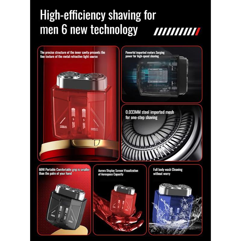 The Dual-Motor Portable Shaver - Full-Size Power, Pocket-Size Design + 50% OFF