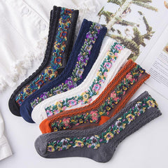 Laceup™ Embroidered Floral Socks