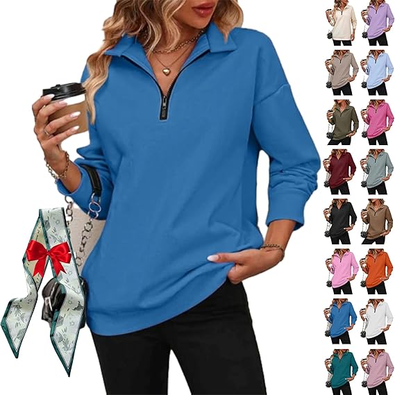 The AuraLuxe Half-Zip - Effortless Off-Duty Style - 50% OFF