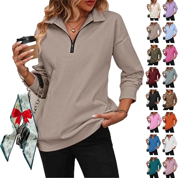 The AuraLuxe Half-Zip - Effortless Off-Duty Style - 50% OFF
