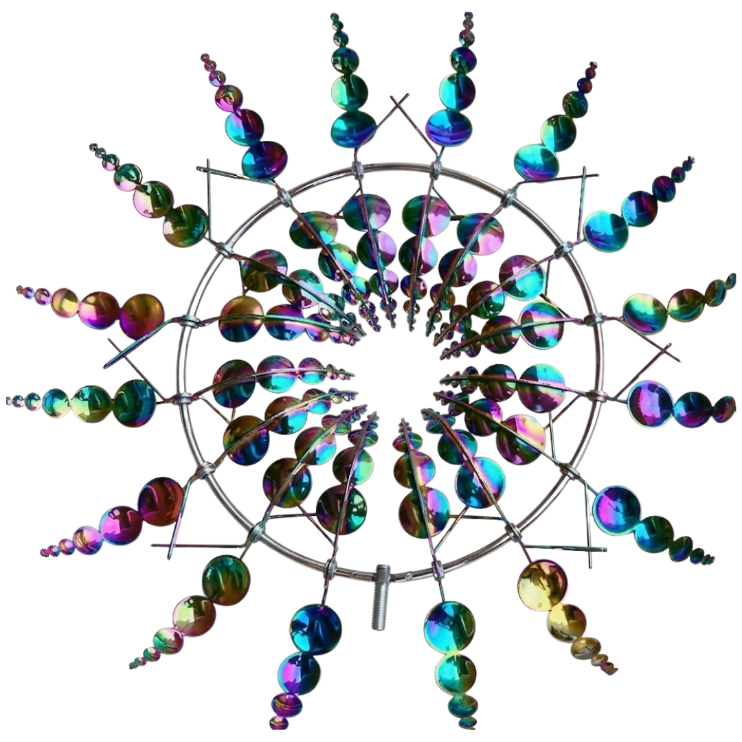 WhirlBloomโข โ Dual-Spinning Metal Kinetic Wind Spinner + 50% OFF