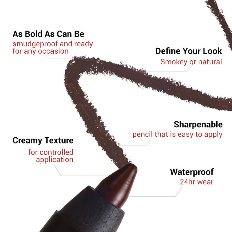 Beachproof Ultra-Pigmented Gel Eyeliner - 24-Hour Waterproof Definition Smudge-Free Formula - 1+1 FREE