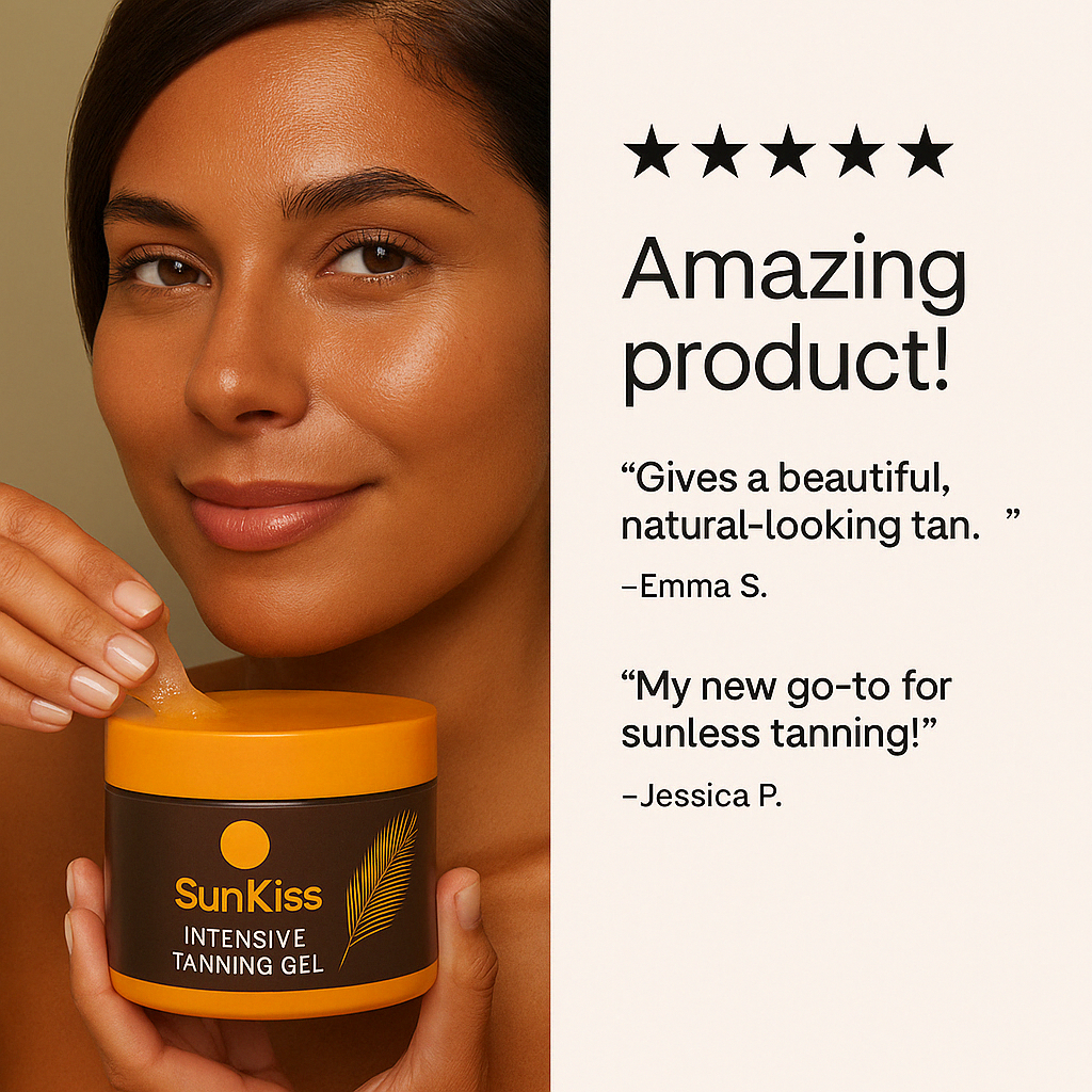1 + 1 FREE - SunKiss – Fast-Absorbing Natural Tanning Gel