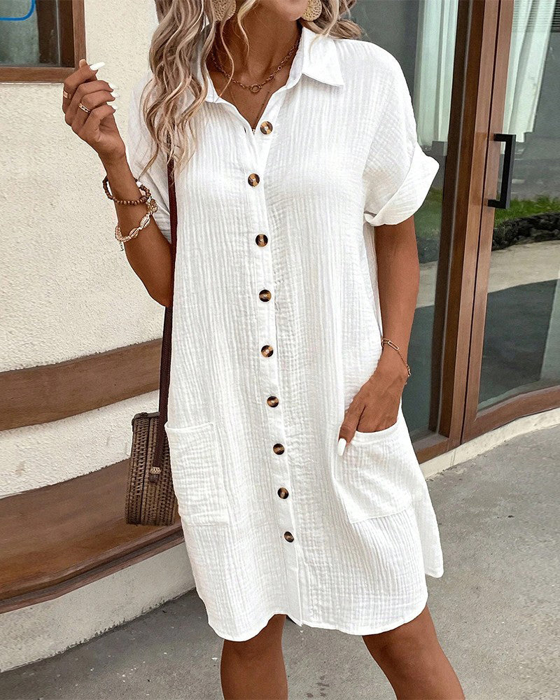 The Riviera Shirt Dress - Effortless Polish for Hot Days - 50% OFF
