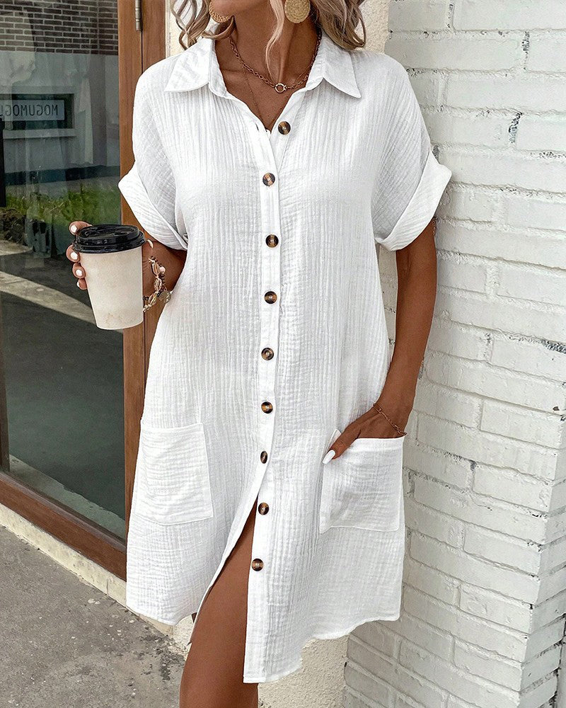 The Riviera Shirt Dress - Effortless Polish for Hot Days - 50% OFF