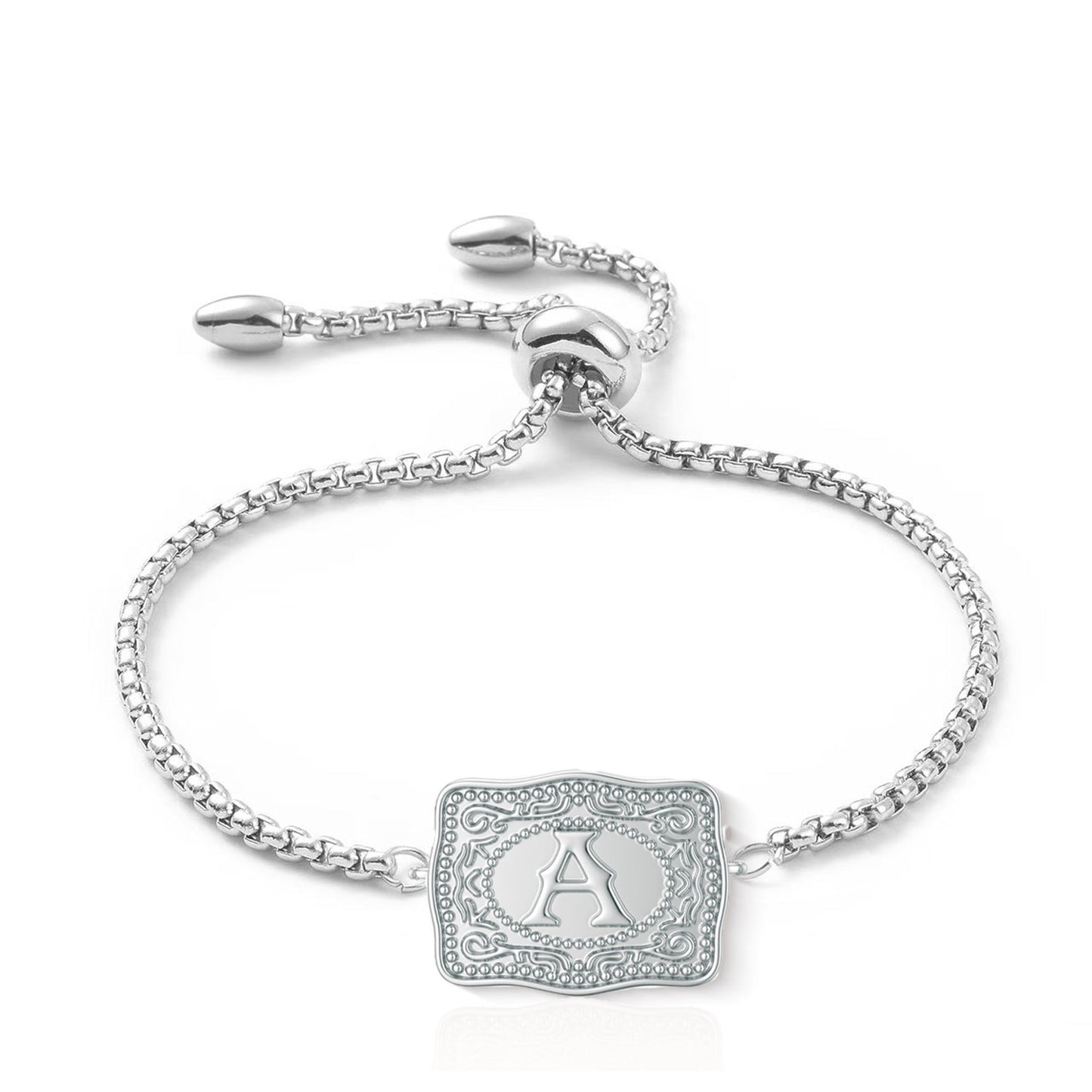 Sagebrookโข โ Personalized Western Initial Bracelet with Adjustable Bolo Chain + 50% OFF