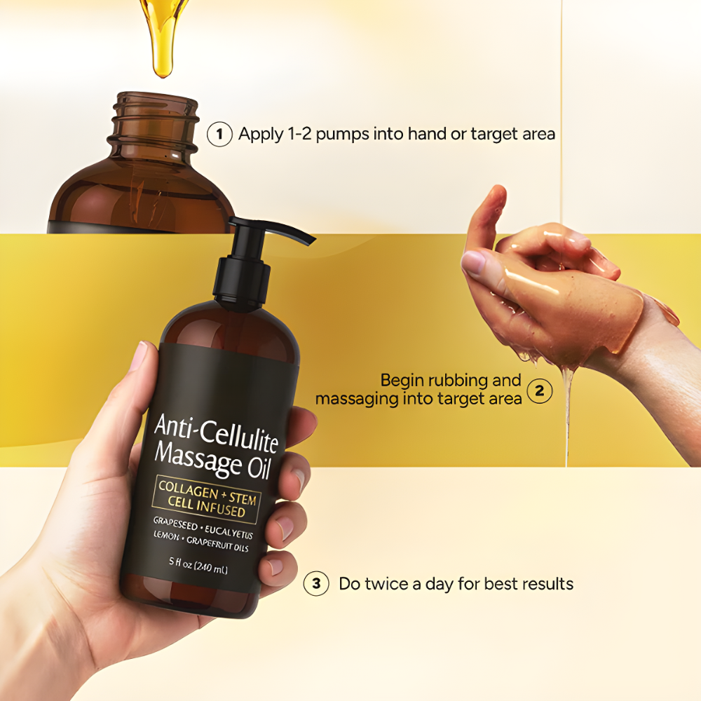 The Firm'n'Smooth Cellulite Oil - Smooth Dimples, Boost Confidence + 50% OFF