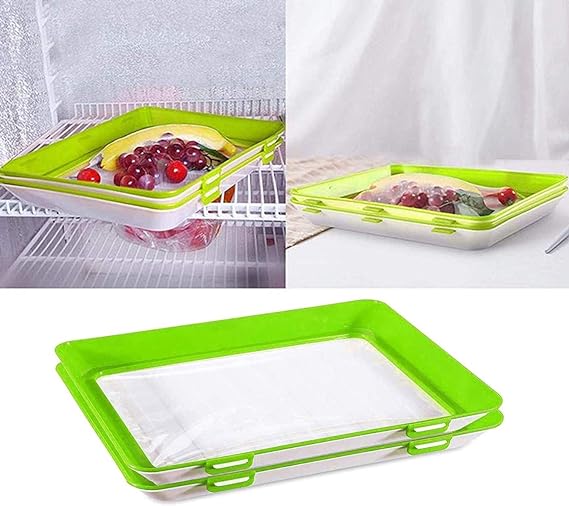 FreshSeal Eco - Reusable Food Preserving Tray - 1+1 FREE