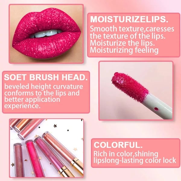 Diamond Drip Lipstick - A Dazzling, All-Night Pout - 50% OFF