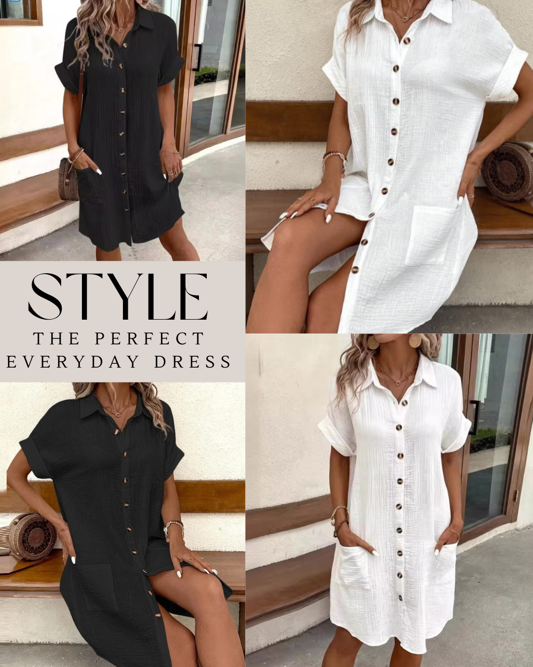 The Riviera Shirt Dress - Effortless Polish for Hot Days - 50% OFF
