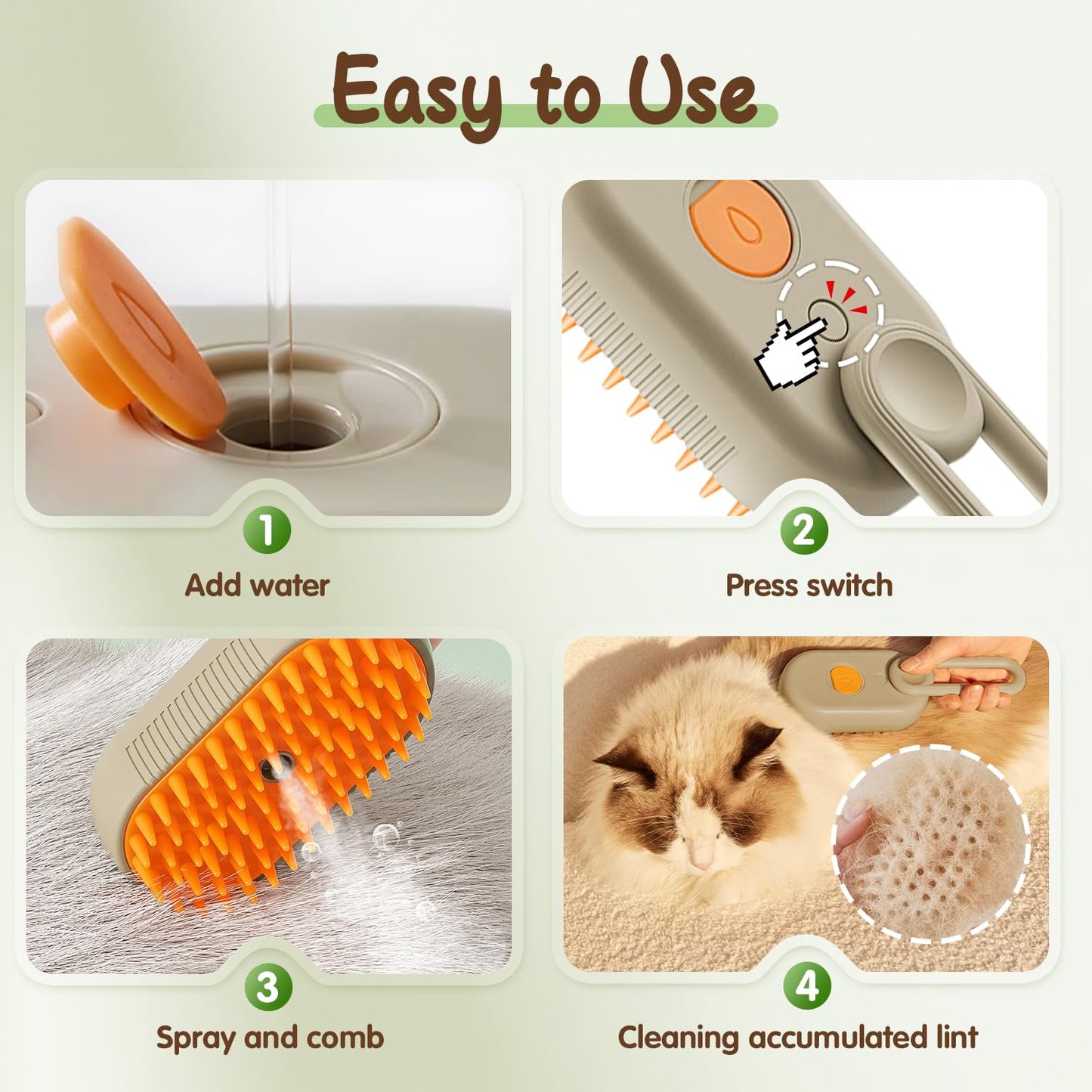 The ZenPaws Steamer - The Brush Your Pet Will Actually Love - 50% OFF