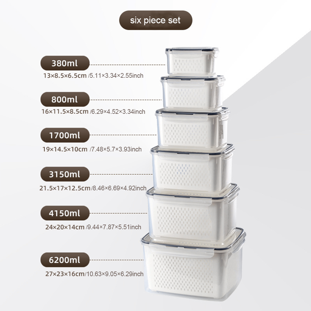 Larderโข โ Double-Drain Freshness Containers for Fridge Organization + 50% OFF