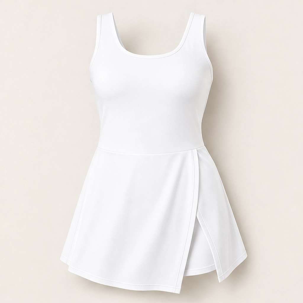 Solmara โ Tummy Control Swim Dress with Built-In Shorts & Pockets + 50% OFF