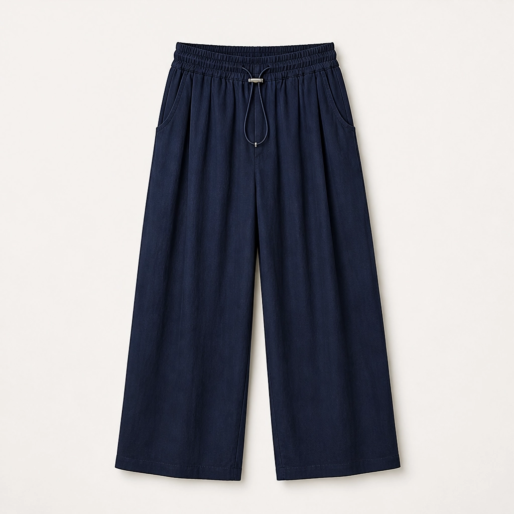 Willowfoldโข โ Pleated Wide-Leg Lantern Trousers with Deep Pockets + 50% OFF