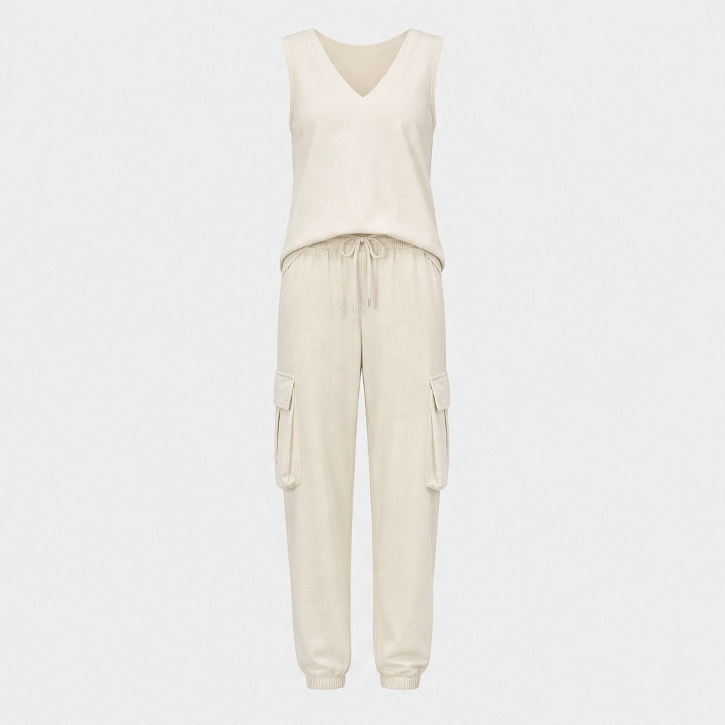 Slatelineโข โ Relaxed 2-Piece Tank Top & Cargo Jogger Set + 50% OFF