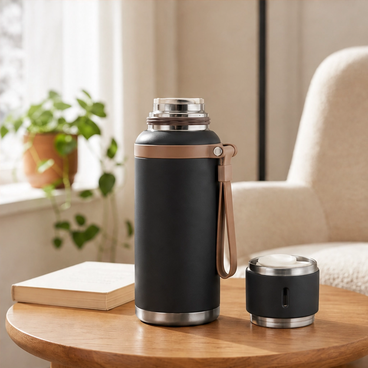 Frostvikโข โ 316 Steel Vacuum-Insulated Bottle with Dual-Purpose Lidded Cup + 50% OFF