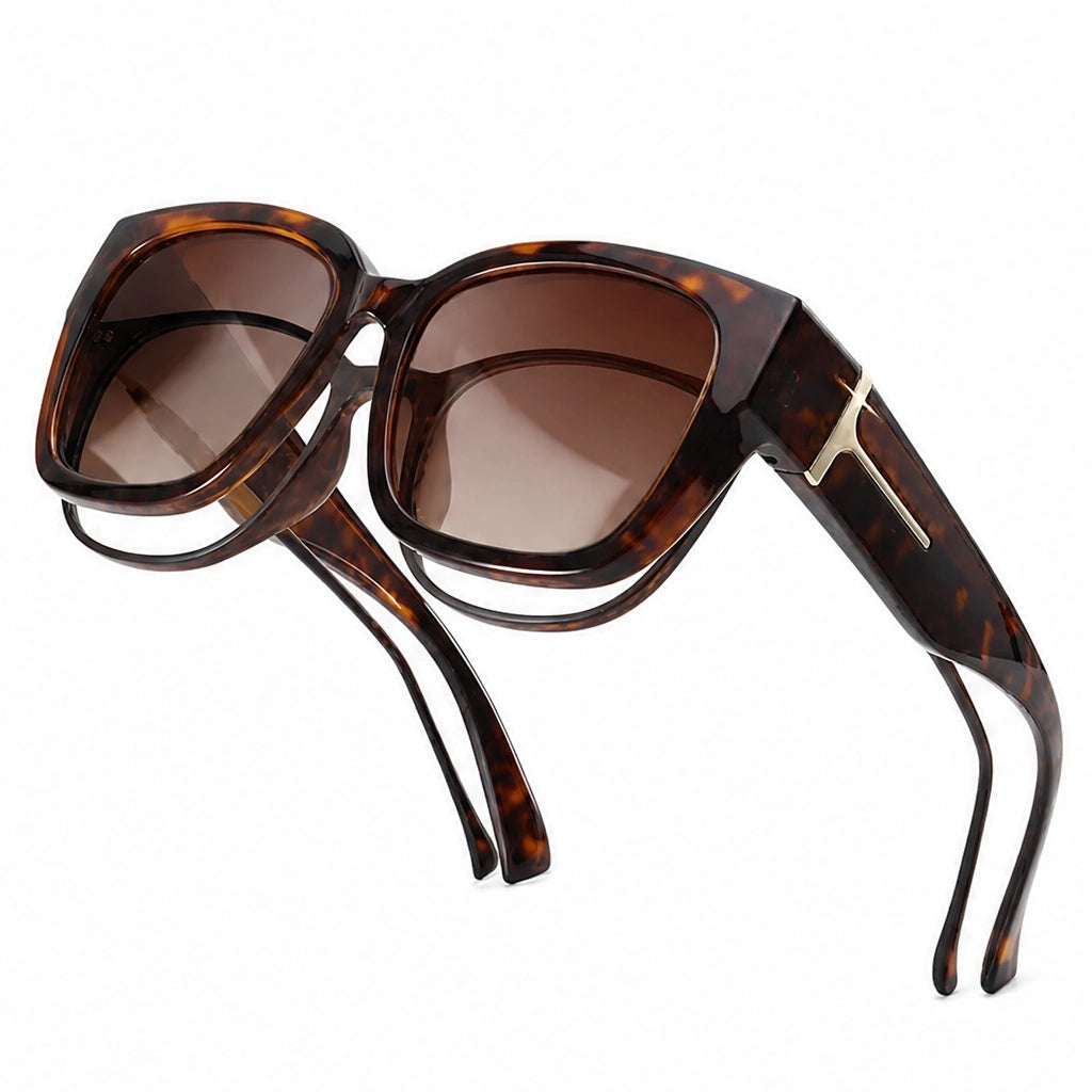 Solรจneโข โ Polarized Mirrored Fit-Over Sunglasses with UV400 Protection for Women Who Wear Glasses + 1+1 FREE