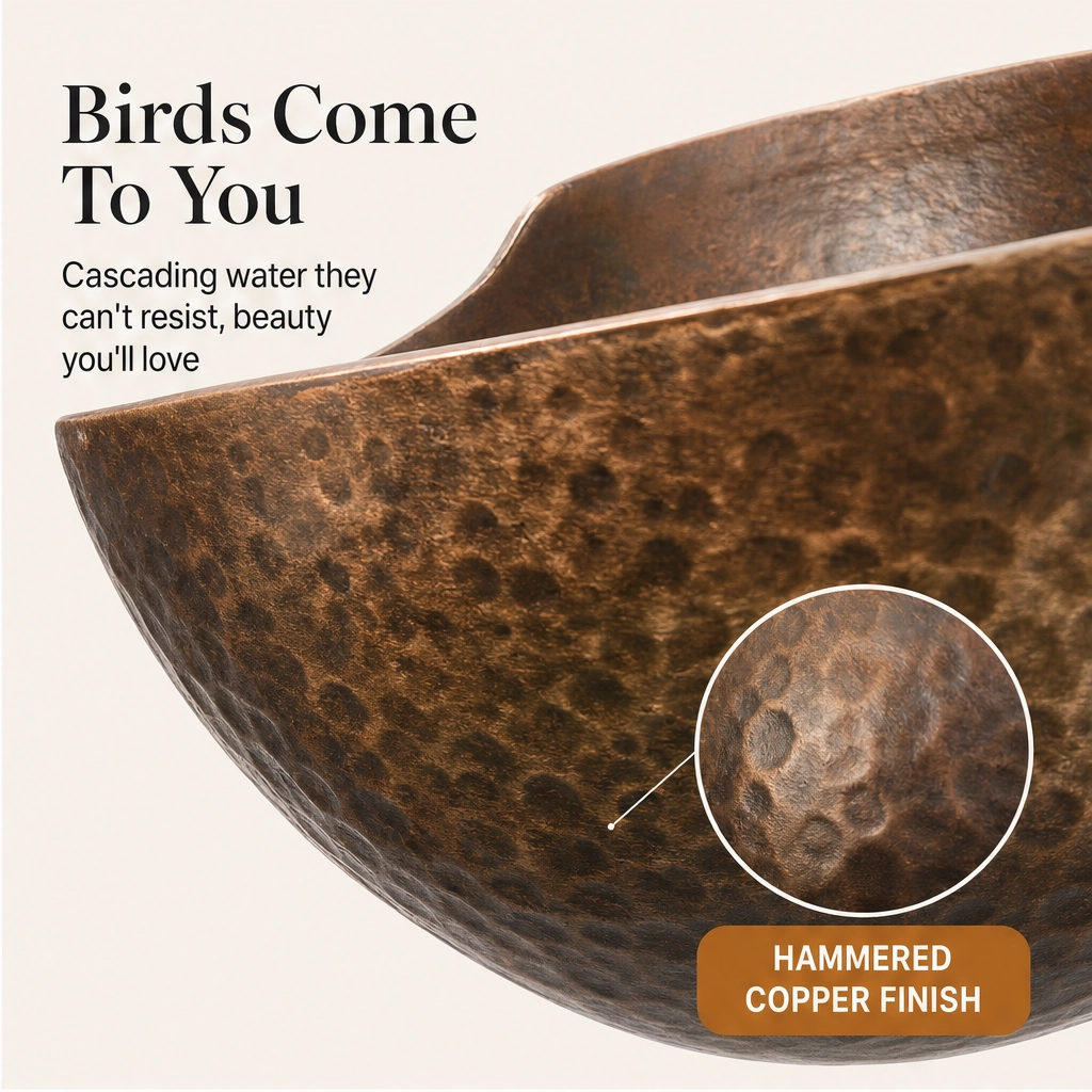 Dewbrook โ Rain-Fed 3-Tier Cascading Bird Bath & Garden Water Feature + 50% OFF