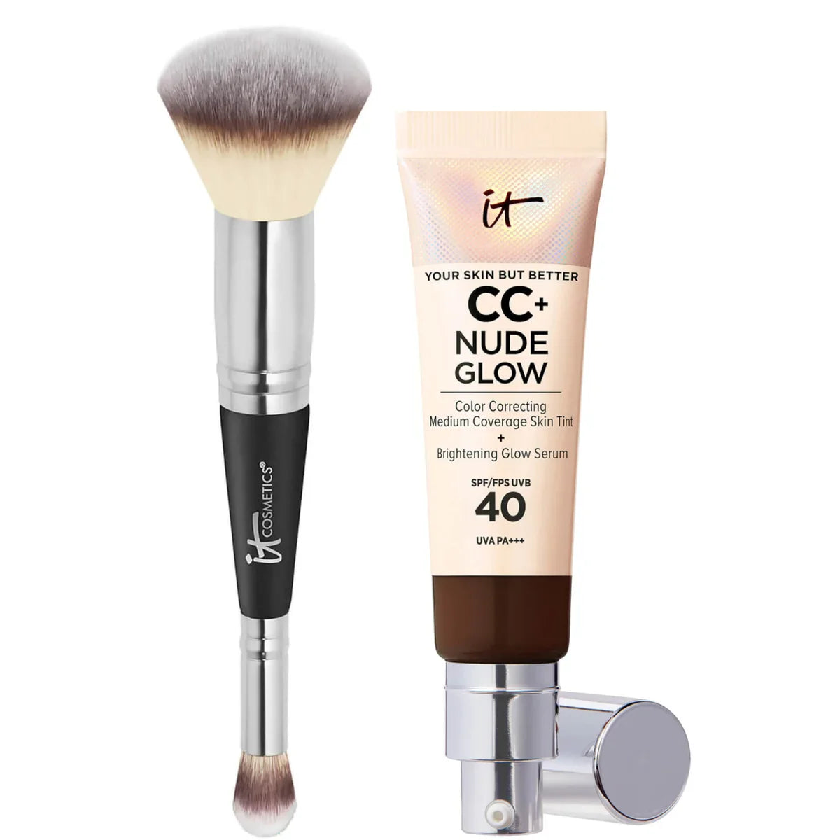 LuminEssence Veil + Radiant Perfection, Weightless Protection - 50% OFF + Free Brush