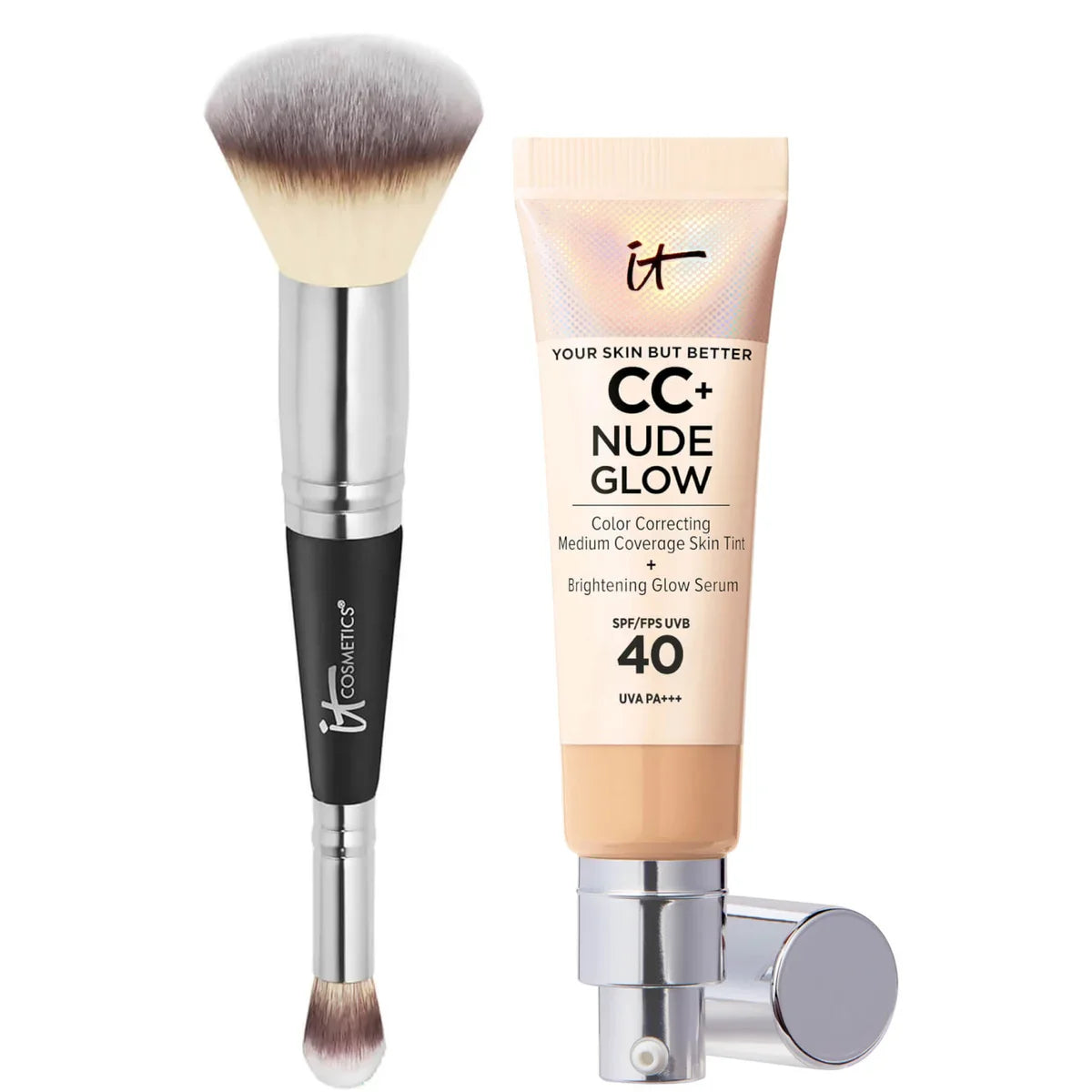 LuminEssence Veil + Radiant Perfection, Weightless Protection - 50% OFF + Free Brush