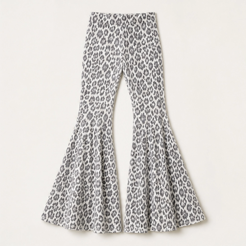 Sableau โ Leopard-Print Chiffon Wide-Flare Trousers+ 50% OFF