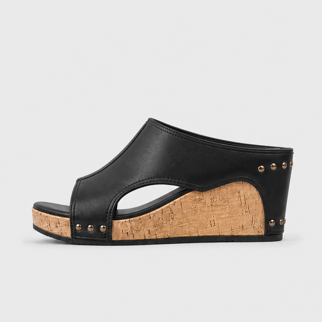 Amalfiaโข โ Studded Cork-Wedge Comfort Sandals for Women + 50% OFF