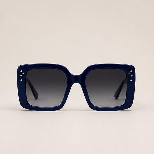 Bellaframe โ Oversized Square Frame Gradient Lens Sunglasses Navy