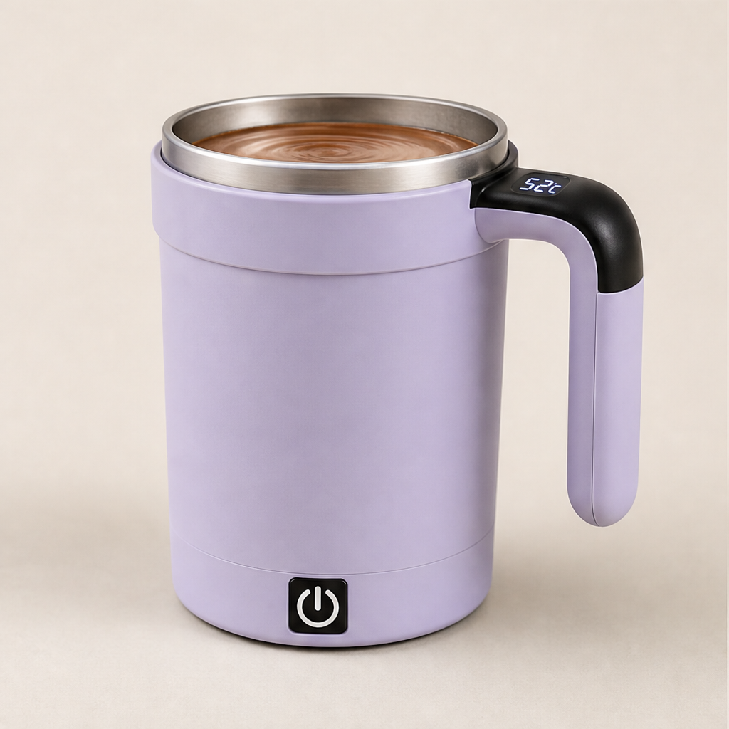 Swirlume โ Self-Stirring Mug with Live Temperature Display + 50% OFF Lavender