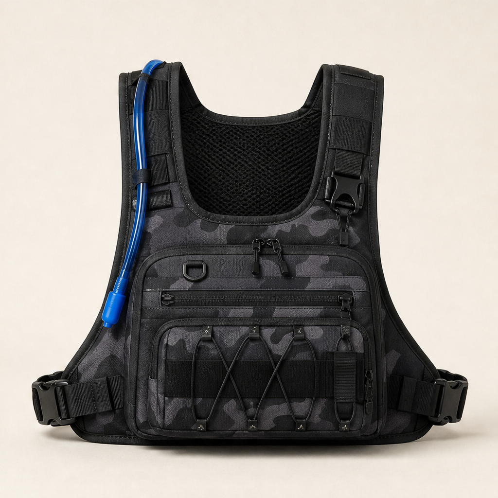 Trailfix โ No-Bounce Hydration-Ready Cycling Chest Bag + 50% OFF Black Camo