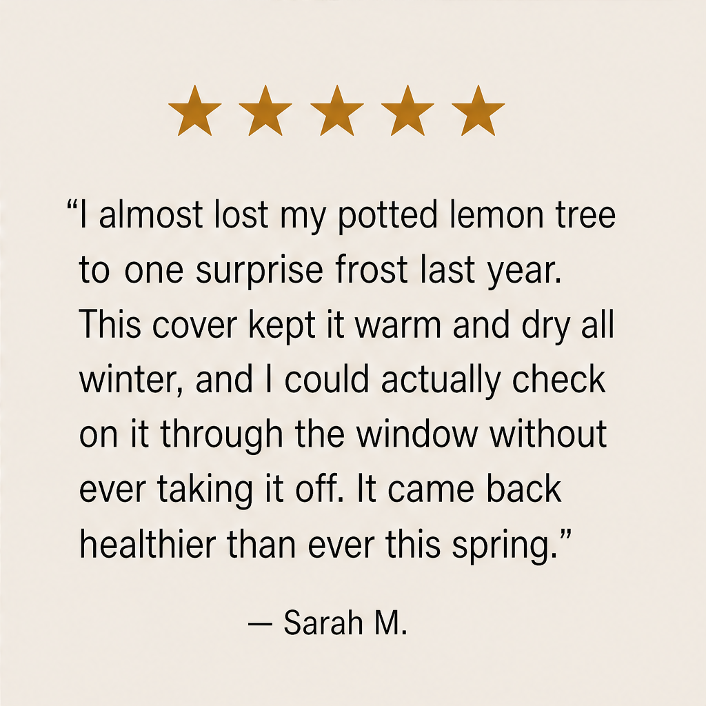 Frostshield โ Breathable Zip-Up Winter Cover for Shrubs and Potted Trees + 50% OFF detail
