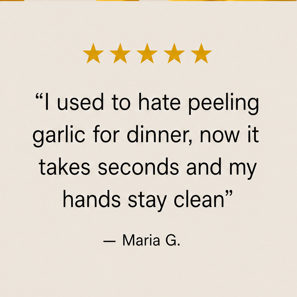 Clovix โ Serrated Jaw Manual Garlic Peeler + 50% OFF detail