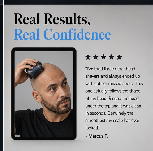 Smoothtrek โ 6-Blade Floating Head, Waterproof Electric Head Shaver + 50% OFF detail