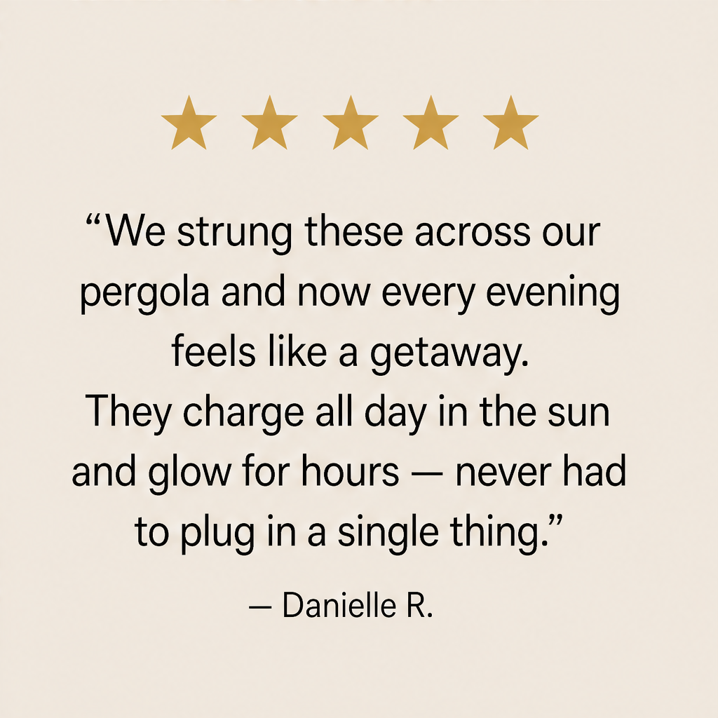 Hearthvine โ Solar Hemp Rope String Lights with Warm LED Bulbs + 50% OFF detail