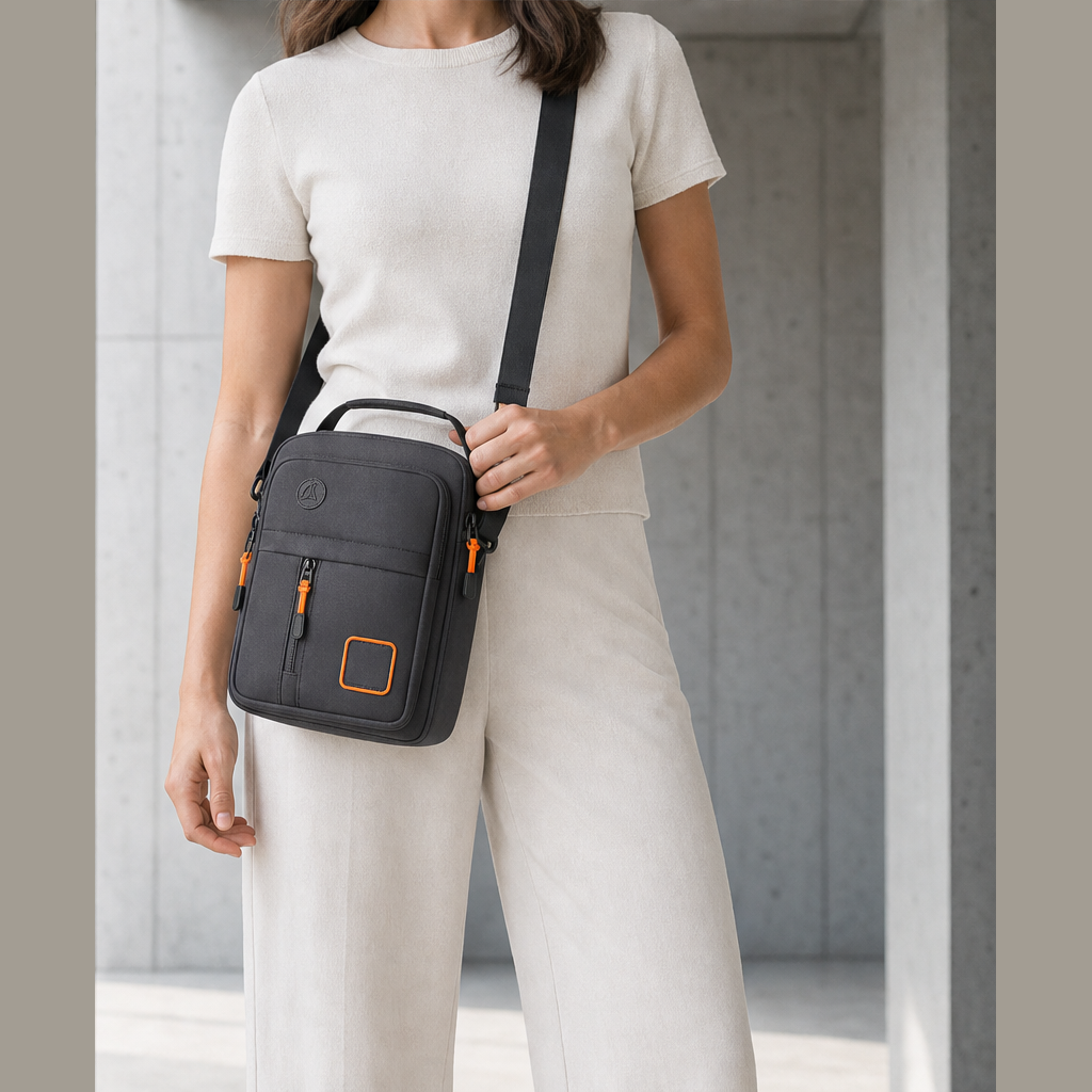 Cargova โ Water-Resistant Multi-Pocket Oxford Crossbody Shoulder Bag + 50% OFF Charcoal